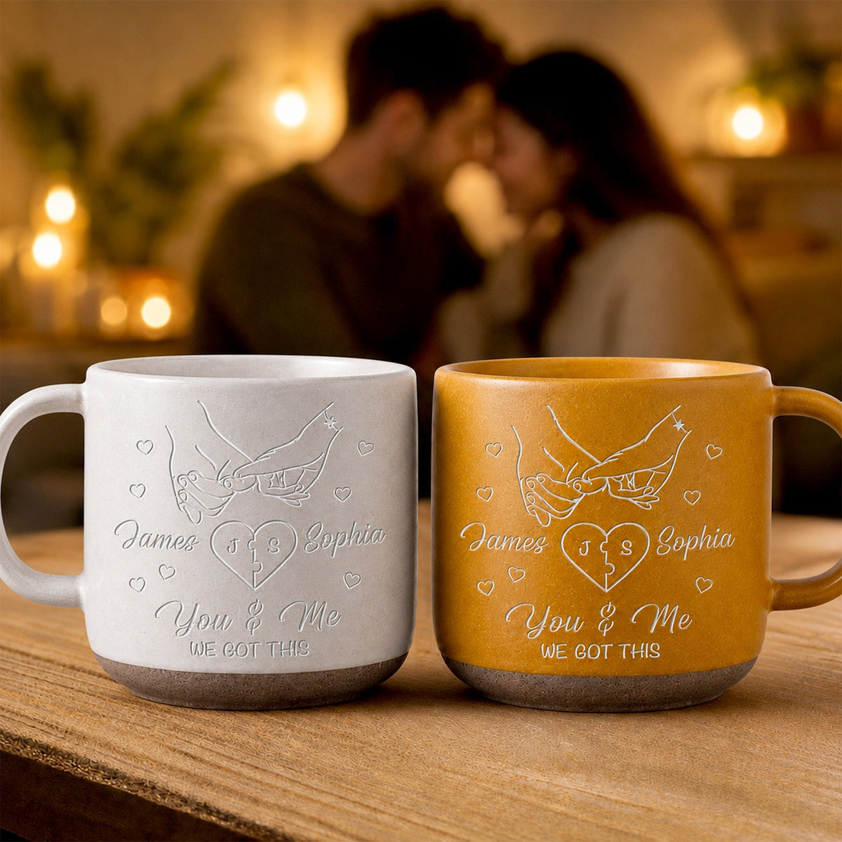 You & Me We Got This Personalized Engraved Pottery Mug Gifts For Couples CH07 180294