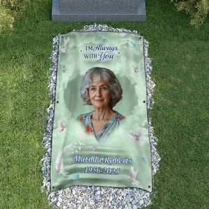 Custom Photo Always In Our Hearts, Never Forgotten Grave Blanket LM32 893235