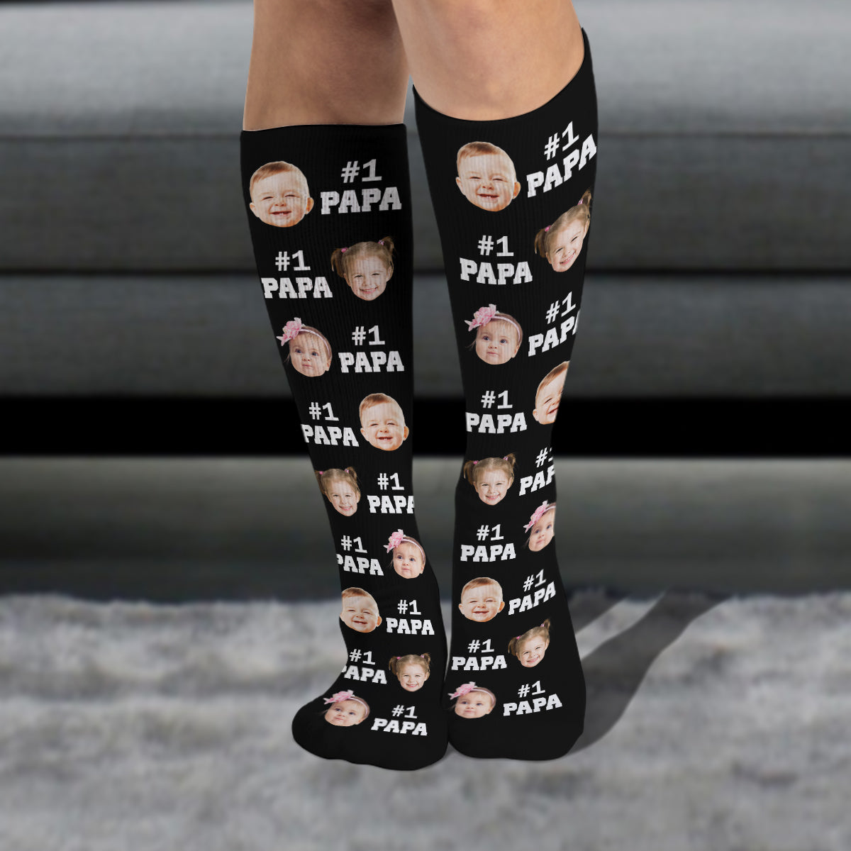 Custom Face Best Dad Ever Happy Father's Day Socks LM32 893533