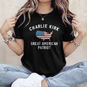 Charlie Kirk - Great American Patriot Dark Shirt LM32 65457