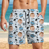 Custom Photo Stick Figures Best Dad Grandpa Ever Beach Short LM32 893713
