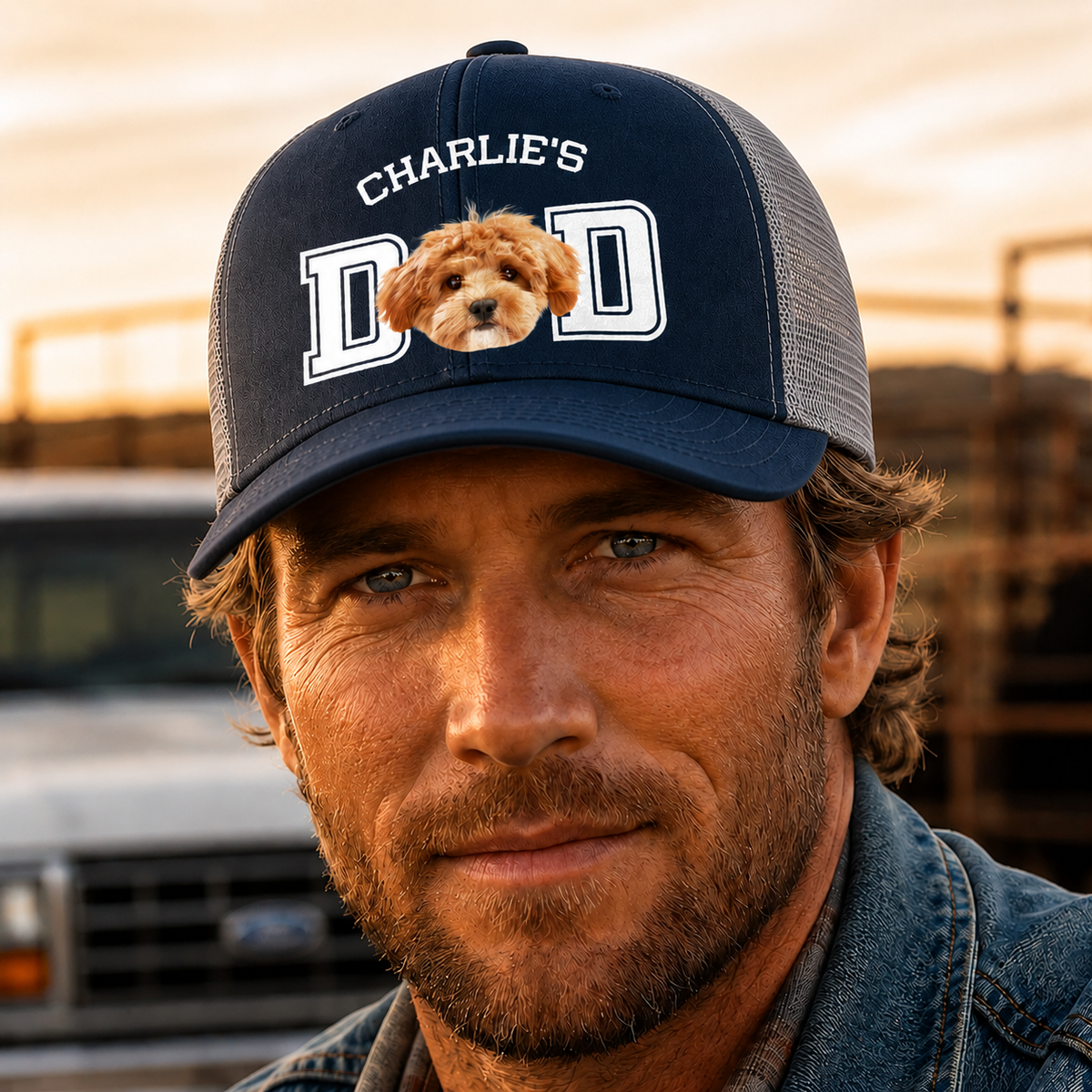 Custom Photo And Name Trucker Hat For Dog Lover TH10 170263
