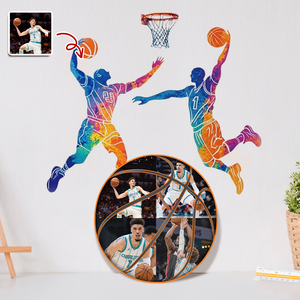 The Photo Collage And Basketball Wood Frame For Sport Lover LM32 897167