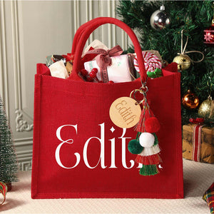 Personalized Name Red Christmas Eve Bag HO82 900444