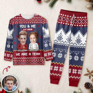 Custom Funny Face You And Me We Are A Team Together Sleepwear LM32 895571