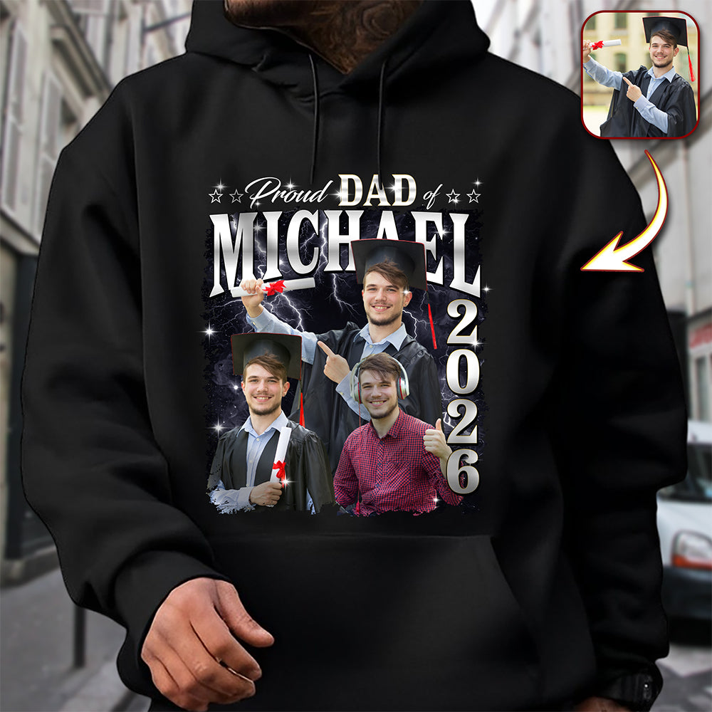 Custom Photo Proud Family Of 2026 Graduation Dark Shirt HA75 920482