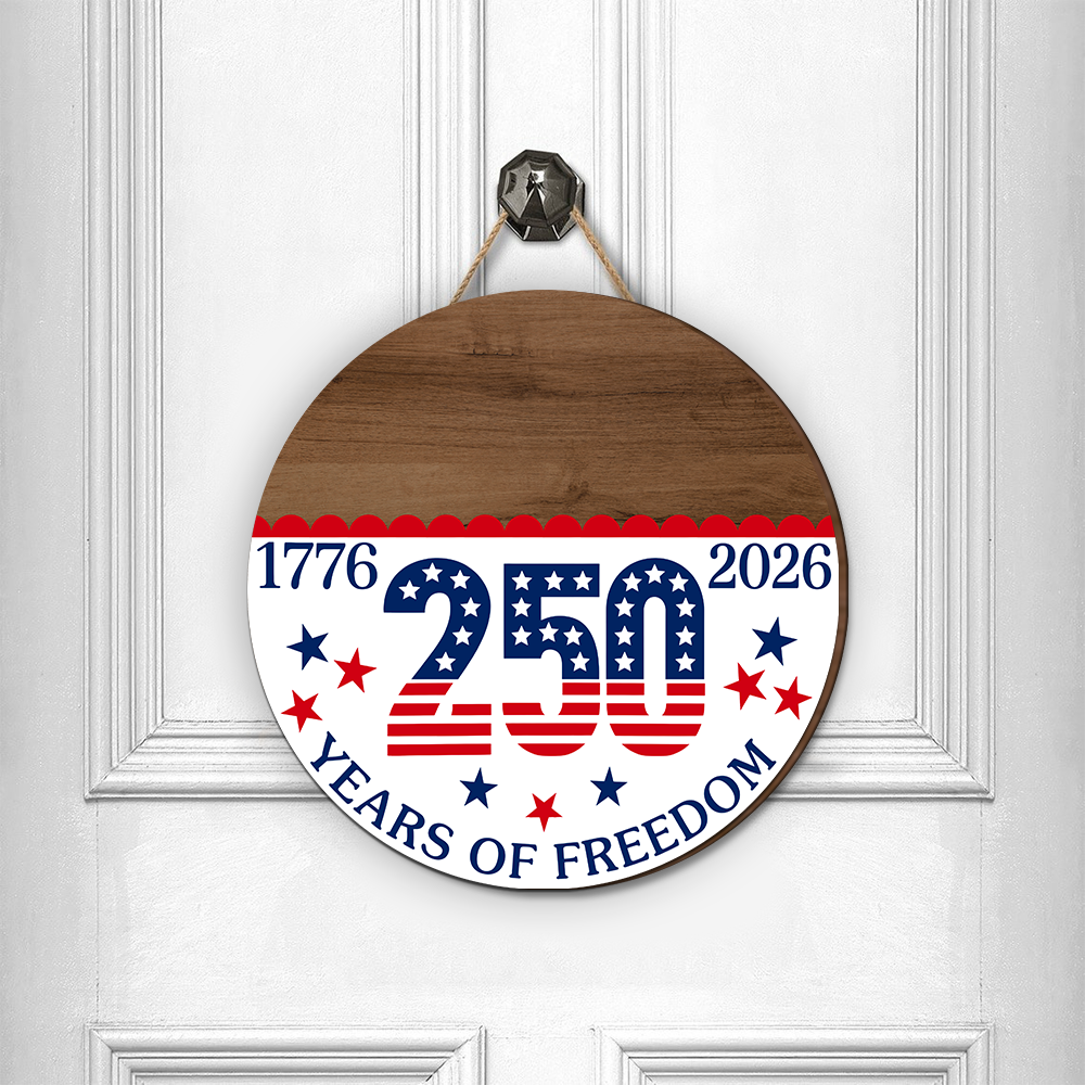Custom Family Name 1776-2026 250 Years Of Freedom Doorsign HO82 902800