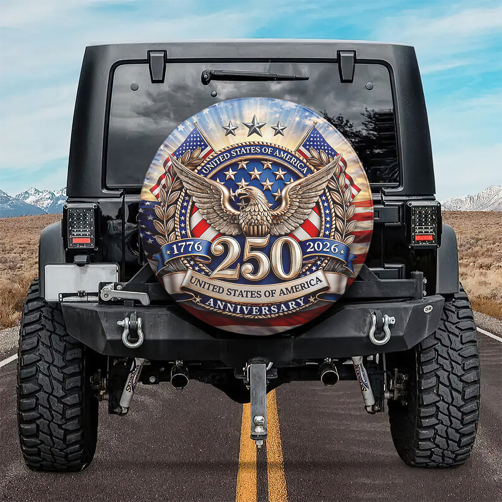 USA 250th Anniversary, 1776-2026 US 250 Emblem Semiquincentennial Tire Cover HO82 901024