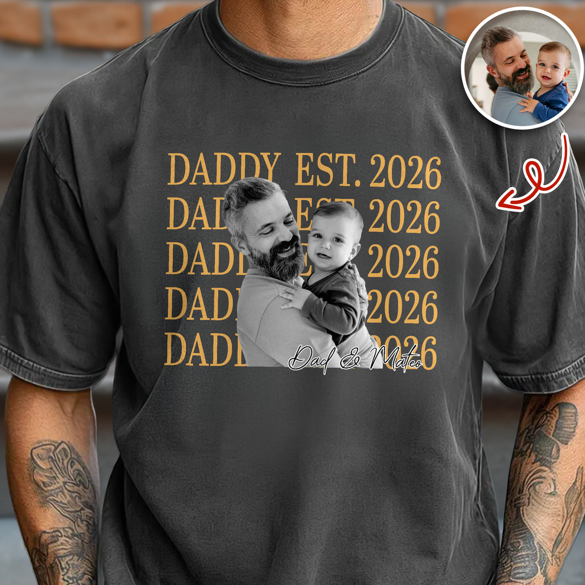 Personalized Vintage Photo Dad EST Comfort Shirt HA75 921462