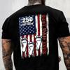 Best Dad Ever USA 250 Years Back Shirt, Custom Footprint Kids Names T-Shirt For Dad CH07 910994