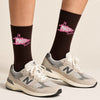 Personalized Mascot Embroidered Socks, Custom Name & Number School Spirit Socks, Team Mascot Gift for Students HO82 903480