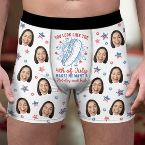 Custom Photo You Look Like The Hot Dog Funny Gift For Boyfriend Boxer TH10 894083