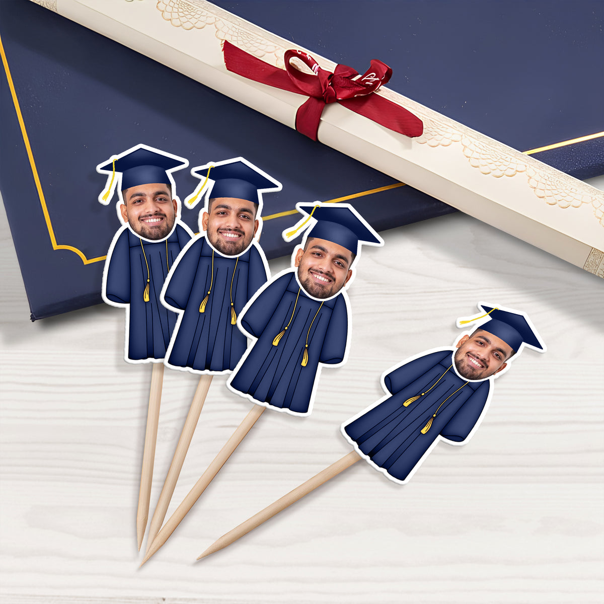 Custom Photo Senior Graduation Decoration Cupcake Toppers For Party TH10 892495