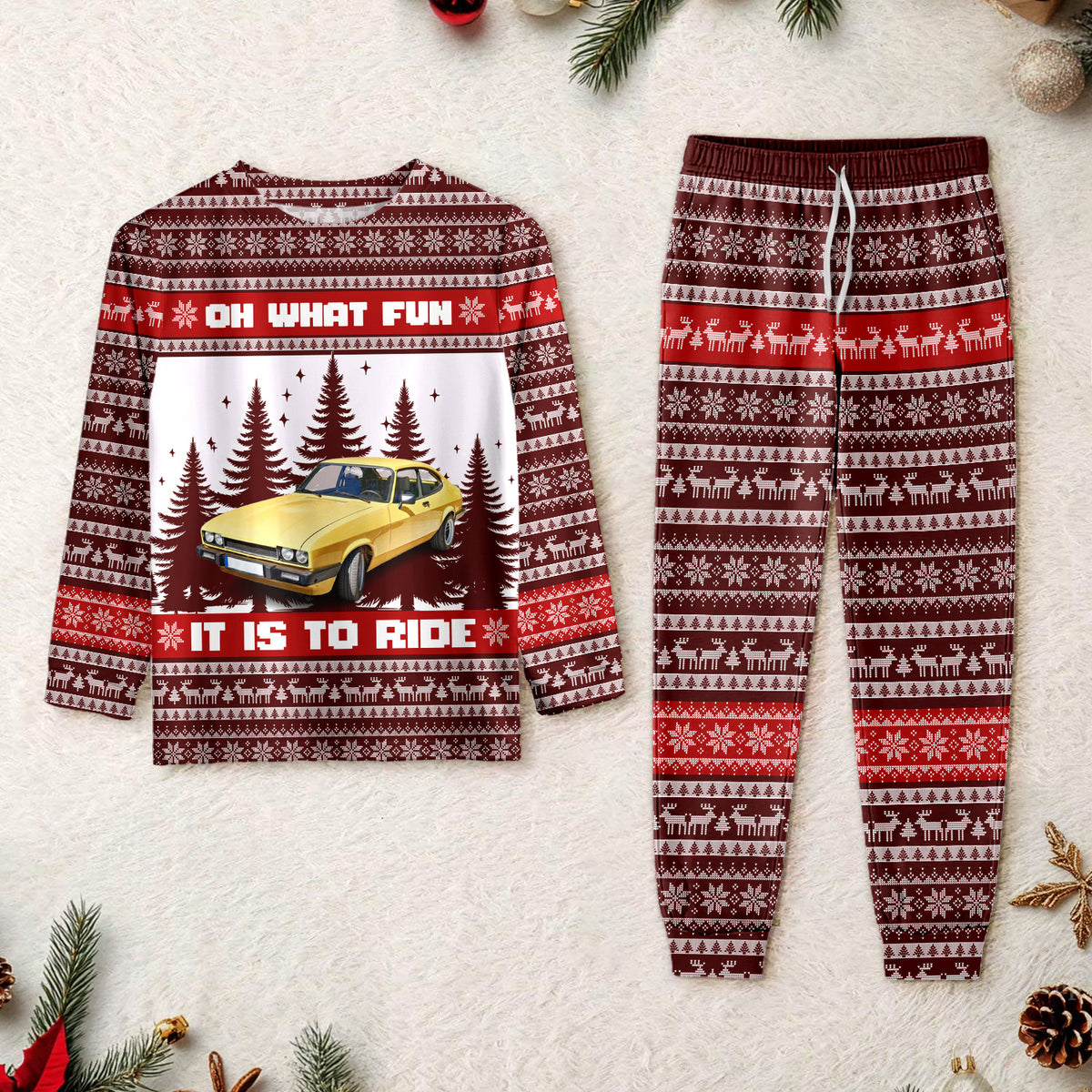 Custom Car Photo Oh What Fun It Is To Ride Sleepwear For Men, Car Lovers CH07 895624