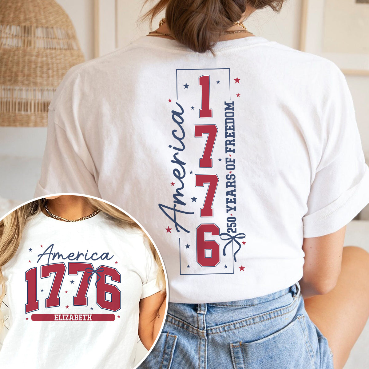 Custom Name 250 Years Of Freedom Front And Back Shirt TH10 898829