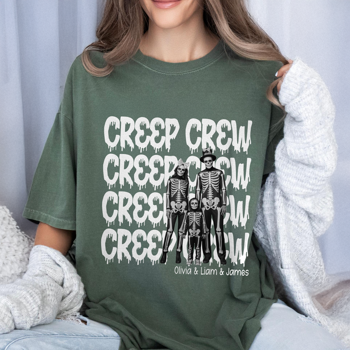 Custom Photo Boo Crew Halloween Comfort Shirt  - Personalized Halloween Gift For Family & Friends TH10 170377