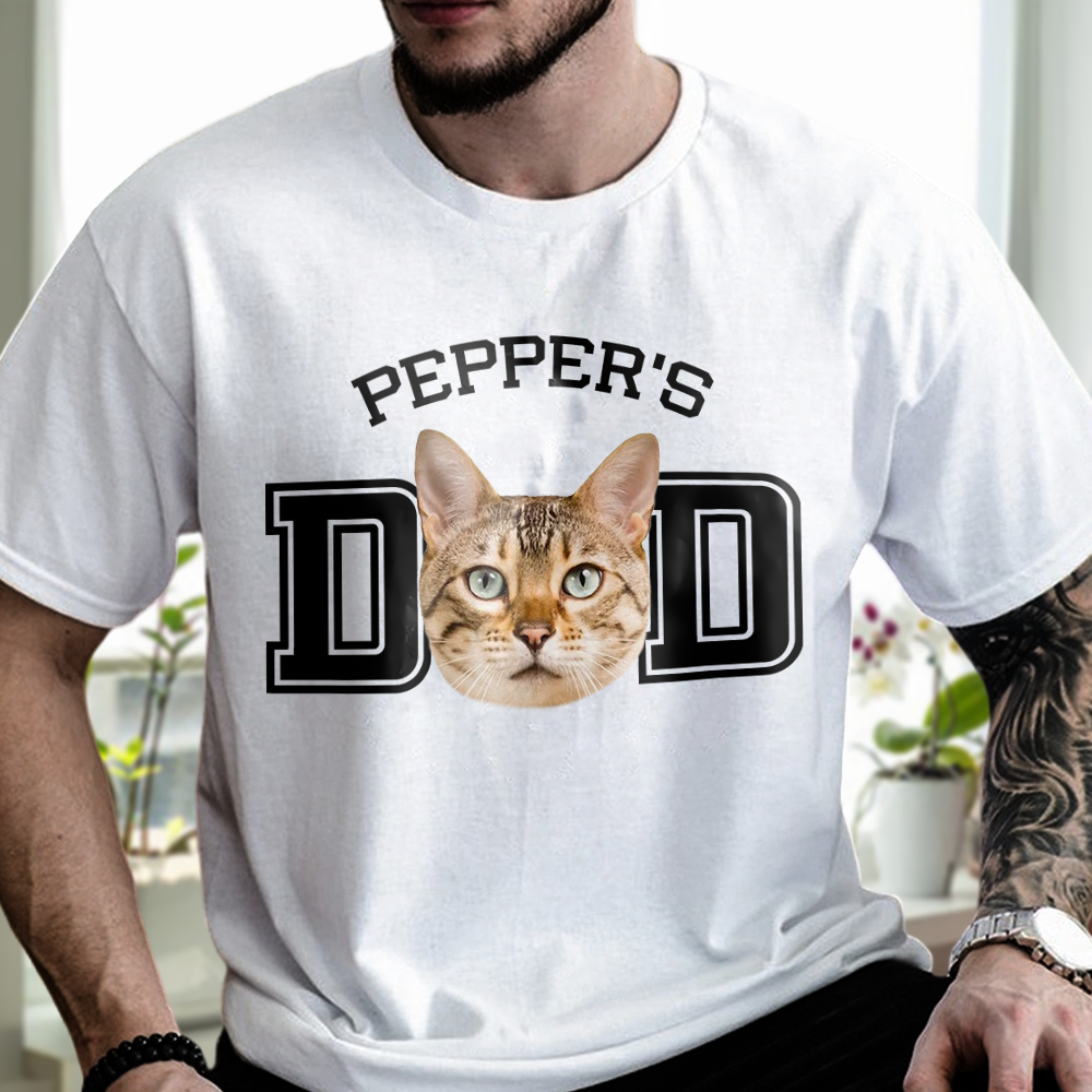 Custom Photo Cat - Cat's Dad, Cat's Mom Bright Shirt HA75 892472