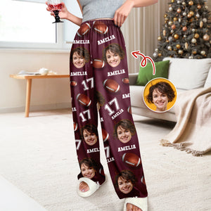 Custom Photo, Name And Number Pajamas Christmas Gift For Football Lovers CH07 899484