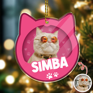 Custom Furry Baby Cat Photo - Personalized Acrylic Ornament Gift For Cat Lovers CH07 899104