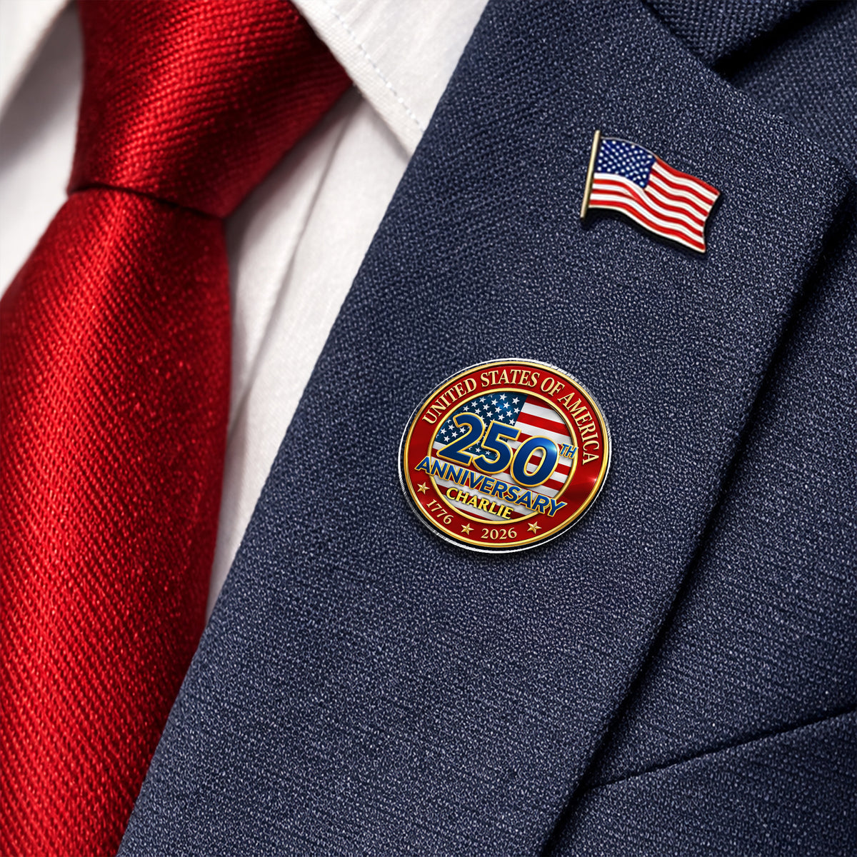 Personalized United States Of America Anniversary 1776-2026 Acrylic Pin HA75 920960