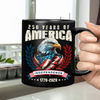 America 250 Years Eagle Independence Day Patriotic Black Mug LM32 895257
