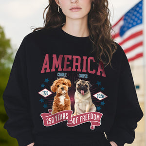 Custom Dog Photo America 250th Anniversary Eagle Dark Shirt LM32 895239
