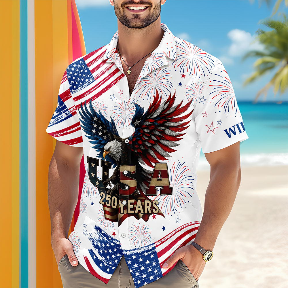 Personalized 250 Years of America Anniversary 1776-2026 Eagle Hawaii Shirt LM32 899581