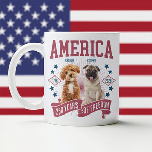 Custom Dog Photo America 250th Anniversary Eagle White Mug LM32 895369