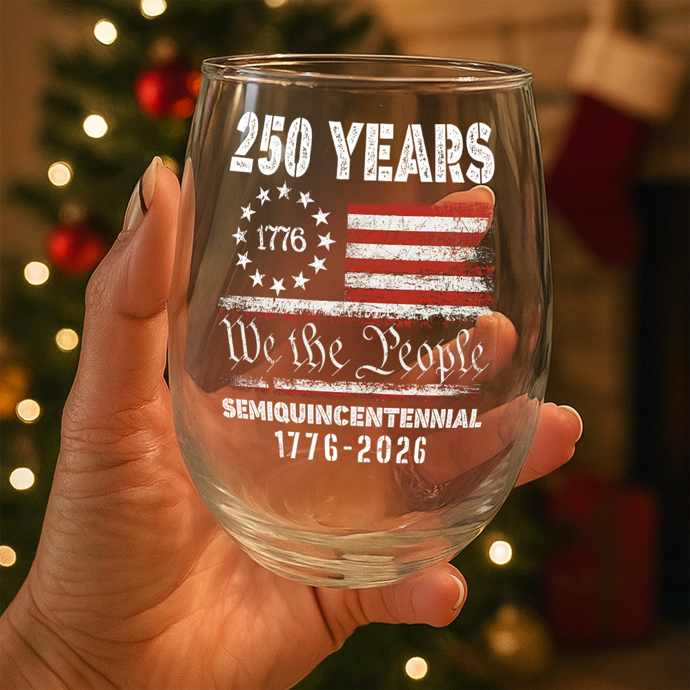 Celebrate Our America 250th Anniversary United States Semiquincentennial Wine Glass HA75 897416