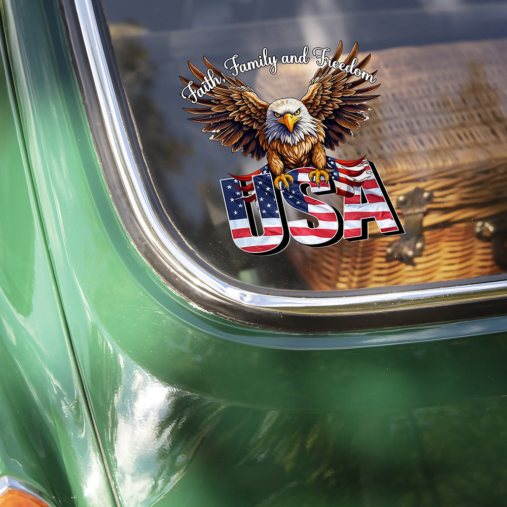 Faith, Family & Freedom America 250 Years Anniversary Car Window Decal Sticker CH07 895404