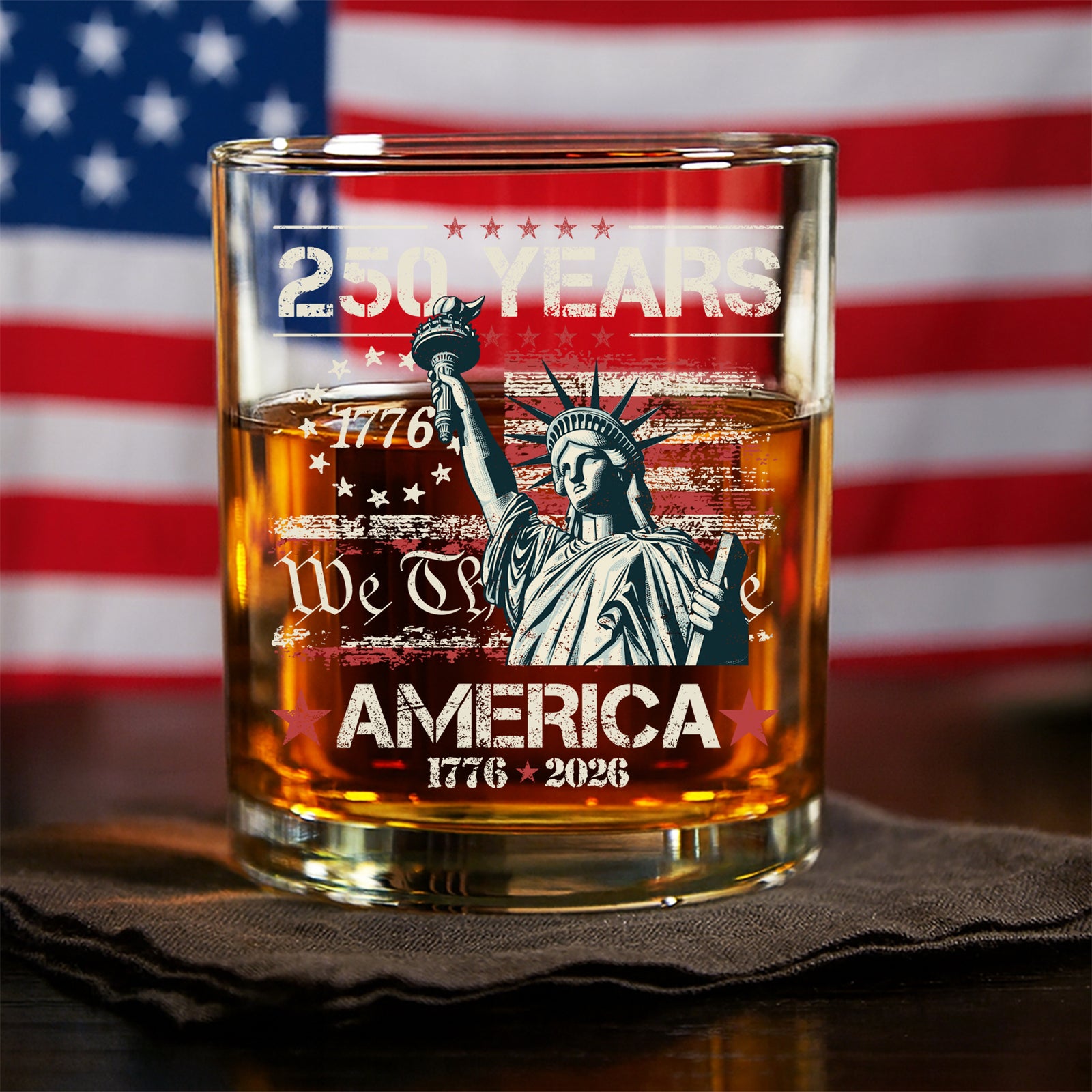Celebrate Our America 250th Anniversary We The People Whiskey Glass CH07 896718