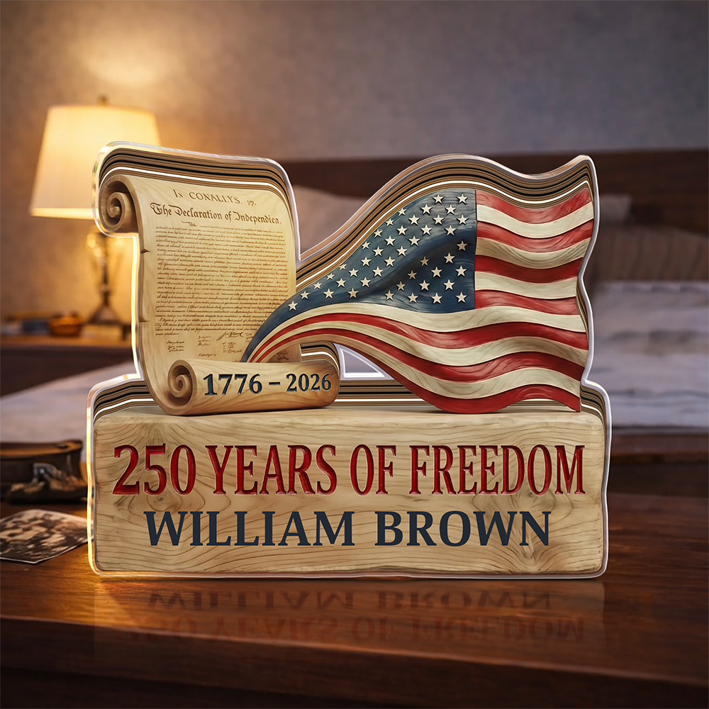 Custom Name US 250 Years Of Freedom 1776-2026 Acrylic Block Plaque HO82 902276