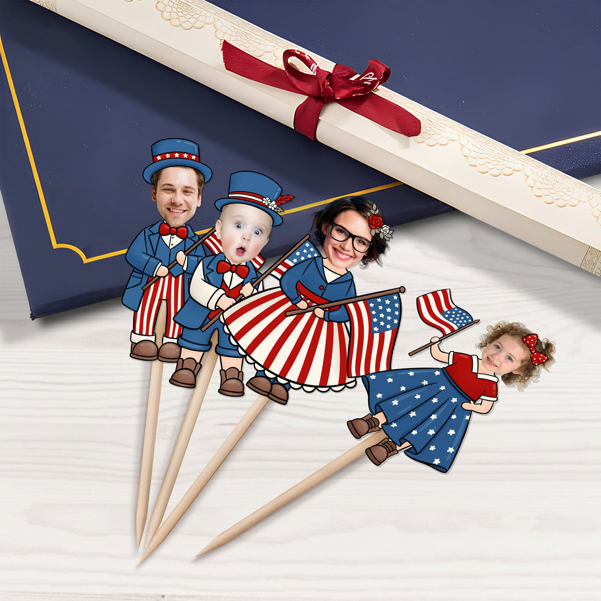 Custom Face Photo 4th Of July Independence Day Topper TH10 892603