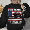 250 Years USA 250th Anniversary America Celebration Back Side Dark Shirt CH07 896740