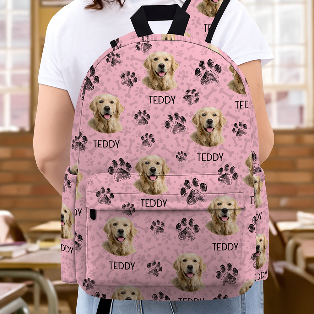 Custom Photo Dog Cat Paw Backpack Gift For Dog Cat Lover CH07 910650