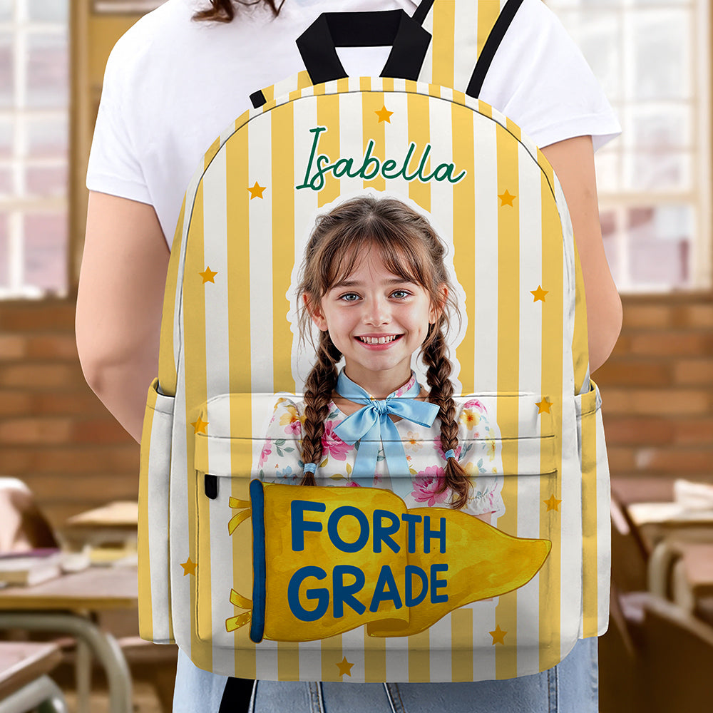 Custom Photo Grade Pennant Spirit Backpack - Personalized Gift For Back To School HO82 902830