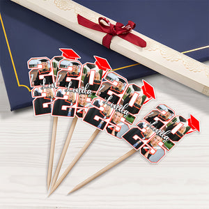 Custom Photo Graduation Ceremony Decoration Cupcake Toppers LM32 893243