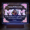 Mom, To Me You're The Wold Custom Photo Acrylic Plaque LED Night Light Mothers Day Gift For Mom CH07 895276