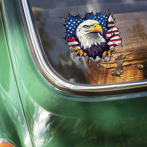 American Eagle With Flag Patriotic Car Window Decal Sticker HA75 898388