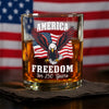 250 Years of Freedom America Patriotic Eagle Flag Whiskey Glass HA75 897342