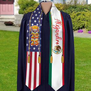 Estolas de graduación con bandera del país – Promoción 2025 HA75 892170
