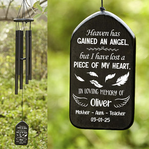 Personalized Memorial Gift Heaven Has Gained An Angel Wind Chimes LM32 893155