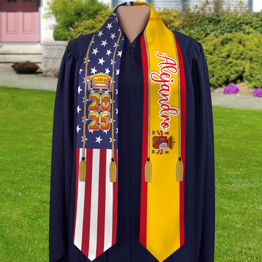 Estolas de graduación con bandera del país – Promoción 2025 HA75 892170