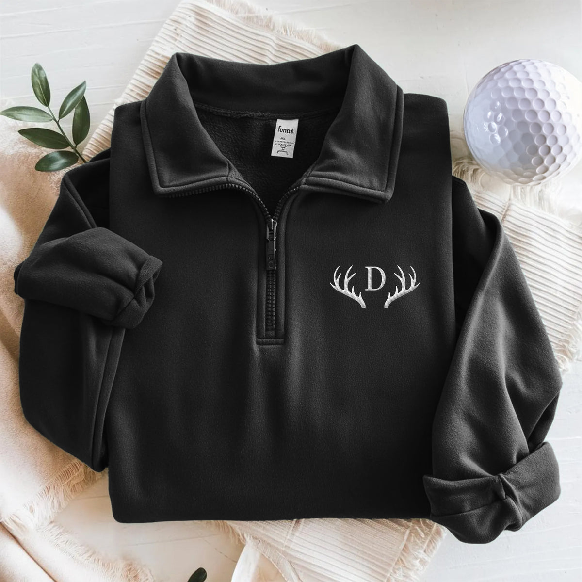 Personalized Name Embroidered Golf Quarter Zip Sweater For Hunting Lovers HA75 898620