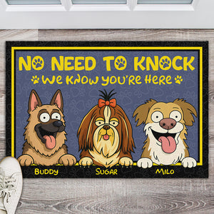 No Need To Knock - Dog Personalized Home Decor Decorative Mat, Doormat HA75 892136