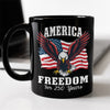 250 Years of Freedom America Patriotic Eagle Flag Black Mug HA75 897336