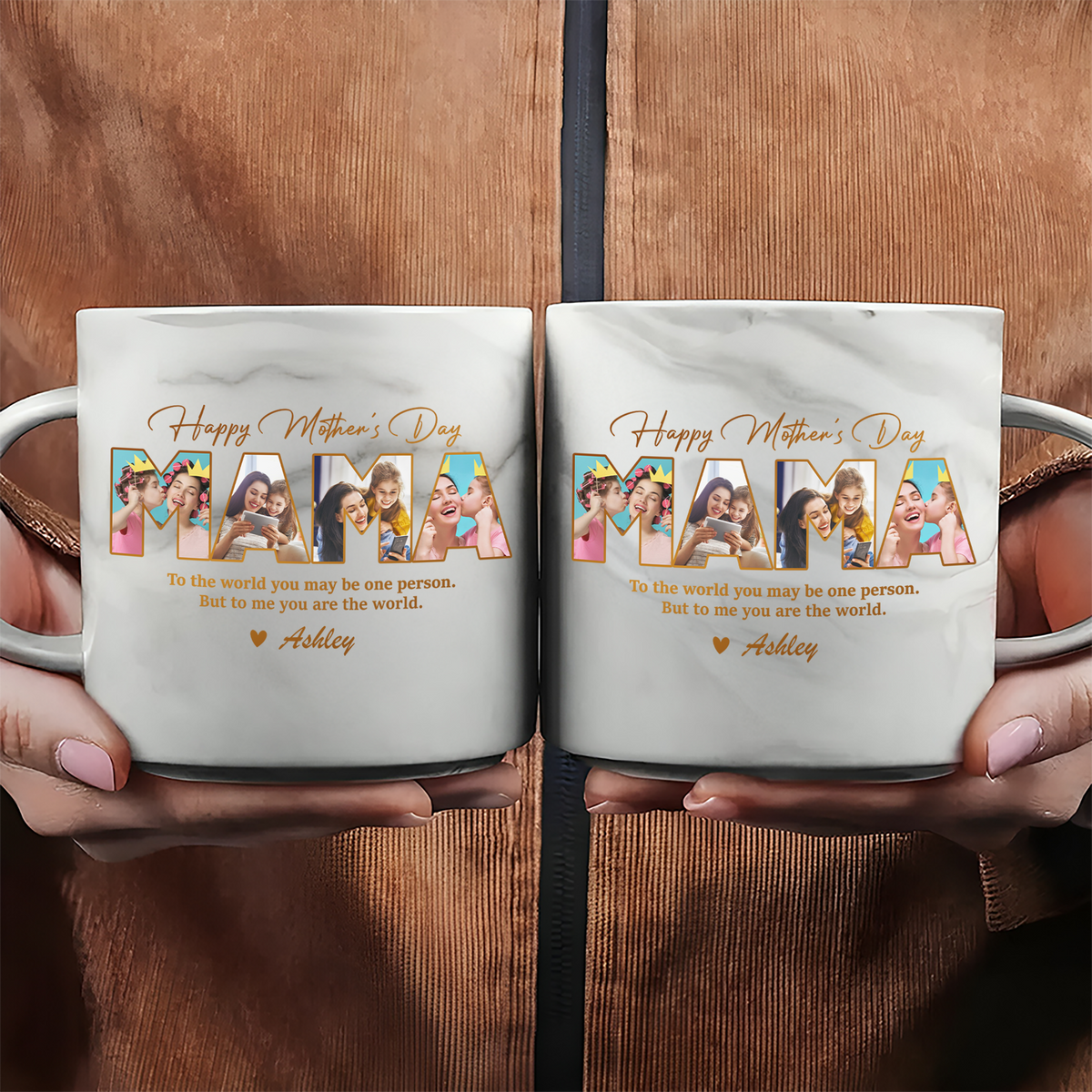 Custom Photo Happy Mother's Day To Mom Marble Mug LM32 893153