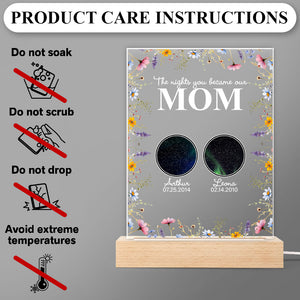 The Night You Became Mom Grandma Personalized Star Map Led Night Light Mother's Day Gift CH07 895298