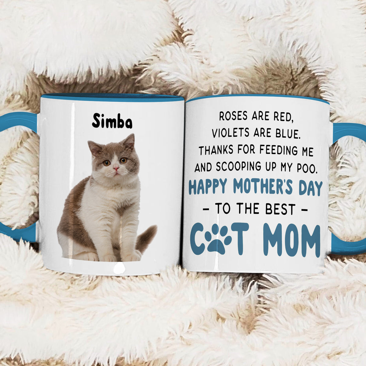 Custom Photo Thanks For Feeding Me Cat Lover Accent Mug TH10 892491