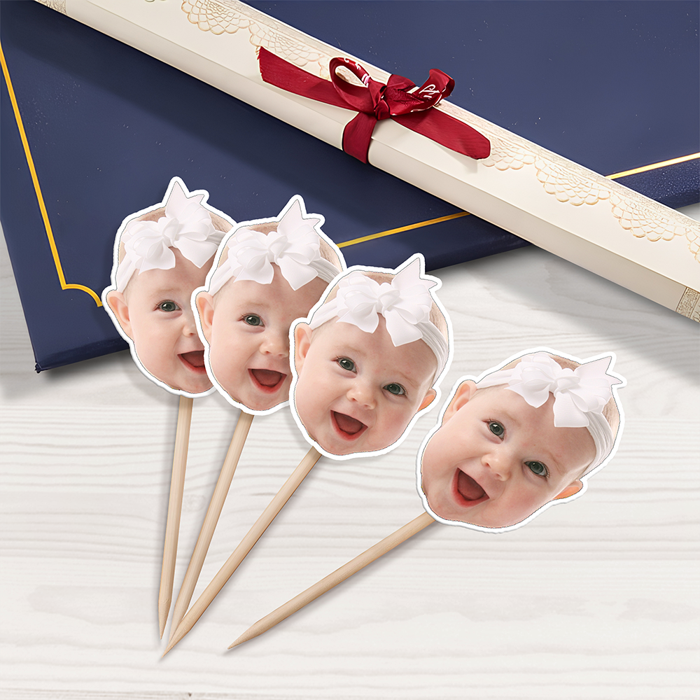 Custom Funny Face Photo For Family Cupcake Topper TH10 892503